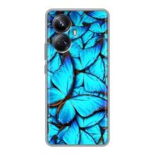 Силиконовый бампер с картинкой животных для Realme 10 Pro Plus (Крылья бабочек)