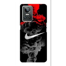 Силиконовый Чехол на Realme 10 Pro Plus с картинкой Nike (Nike дым)