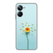 Чехлы с Цветами для Realme 10 Pro (VPrint) (Желтый цветок)