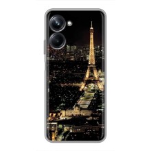 Чехол Эйфелева Башня для Realme 10 Pro - (AlphaPrint) – Ночной Париж