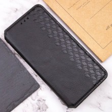 Кожаный чехол книжка GETMAN Cubic (PU) для Realme 10 4G – Черный