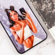 TPU+PC чохол Prisma Ladies для Realme 10 4G – Bla111111ck in White