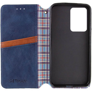 Шкіряний чохол-книжка GETMAN Cubic (PU) для Realme 10 4G – Синій