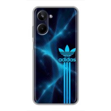 Чохли Адидас для Realme 10 (AlphaPrint) (Синій Адідас)