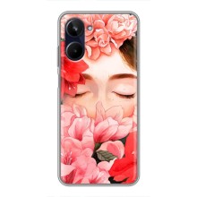 Чехлы (ART) Цветы на Realme 10 (VPrint) (Очі в квітах)