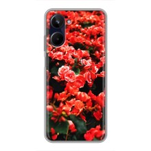 Чохли з квітами для Realme 10 (VPrint) (Квіти червоні)