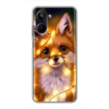 Чохли з картинкою Лисичка для Realme 10 (VPrint) (Лисичка в гірляндах)
