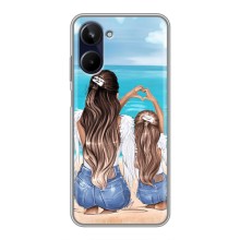 Чохол з друком для Realme 10 - (Мама з дитинкою) (AlphaPrint) (Мама з донькою)