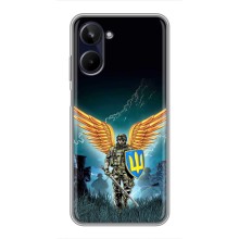 Чехлы с картинкой ЗСУ для Realme 10 (AlphaPrint) (Солдат ЗСУ)