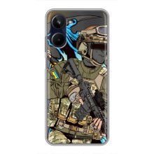 Чехлы с картинкой ЗСУ для Realme 10 (AlphaPrint) (Воїн ЗСУ)