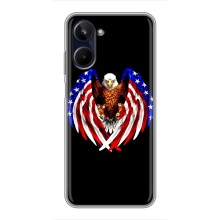 Чехол Флаг USA для Realme 10 (Крылья США)