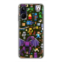 Чохол Майнкрафт на Realme 10 (AlphaPrint) Minecraft (Колаж Майнкрафт)