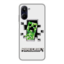 Чохол Майнкрафт на Realme 10 (AlphaPrint) Minecraft (кріпер Майнкрафт)
