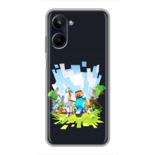 Чохол Майнкрафт на Realme 10 (AlphaPrint) Minecraft (персонажі Minecraft)