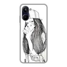 Чохол з друком для Realme 10 - (Мода) (AlphaPrint) (Фото дівчини)