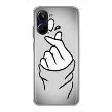 Чохол з принтом для Realme 10 (AlphaPrint - Знак сердечка)