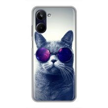 Чохол з принтом для Realme 10 (AlphaPrint) Модні коти (Стильний кіт)