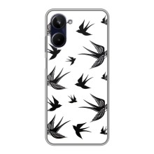 Чохол з пташками на Realme 10 (VPrint) (Ластівки)