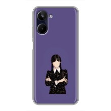 Чохли Венсдей на Realme 10 Уенсдей (AlphaPrint) (Венздей у чорному)