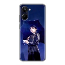 Чохли Венсдей на Realme 10 Уенсдей (AlphaPrint) (Венздей з парасолькою)