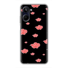 Чехол с символикой Аниме для Realme 10 (Анимешные тучки)