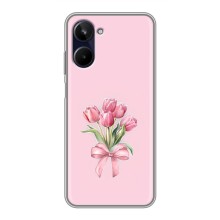 Чохол з розовим принтом для Realme 10 (Букет квітів)