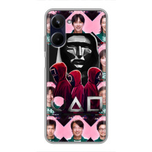 Чехол Гра в кальмара для Realme 10 – Персонажи игры кальмара