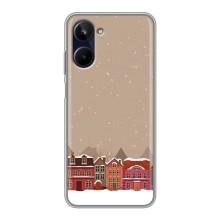 Новорічні, Святкові Чохли для Realme 10 - 2024 год (Зимове місто)