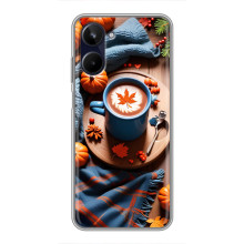 Чехол с уникальным дизайном «Осень с кофе» для Realme 10 – Кофе и тыквы