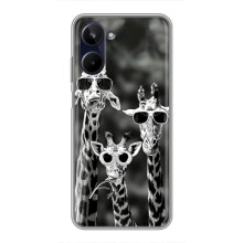 Силіконовий чохол з КАРТИНКАМИ літо для Realme 10 (AlphaPrint) (Жирафи в окулярах)