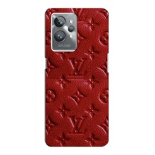 Текстурный Чехол Louis Vuitton для Реалми 10 (Красный ЛВ)