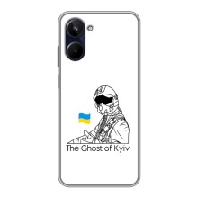 Захисні чохли (Призрак Киева) для Realme 10 (AlphaPrint) (Льотчик Києва)
