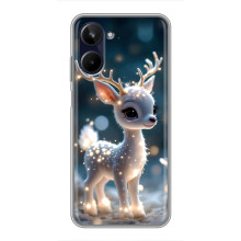 Яскравий чохол для Realme 10 з Зимові Оленята – Блискуче оленятко