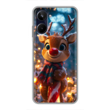 Яскравий чохол для Realme 10 з Зимові Оленята – Олень з шарфом