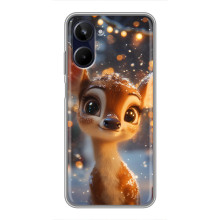 Яскравий чохол для Realme 10 з Зимові Оленята – Оленятко серед герлянд