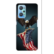 Чехол Флаг USA для Realme 10i – Орел и флаг
