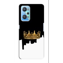 Чехол (Корона на чёрном фоне) для Реалми 10i – Золотая корона