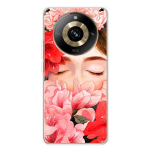 Чехлы (ART) Цветы на Realme 11 Pro 5G (VPrint) (Глаза в цветах)