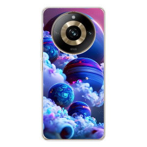 Чехлы КОСМОС для Realme 11 Pro 5G – Синие планеты
