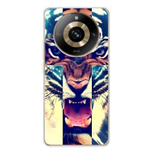 Чехлы с изображением разных животных для Realme 11 Pro 5G (Яркий Тигр)