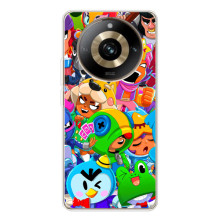 Чехлы Brawl Stars для Realme 11 Pro 5G (AlphaPrint) (Герои Бравл Старс)