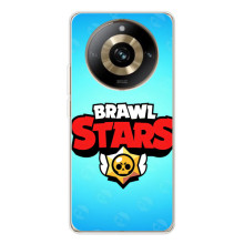 Чехлы Brawl Stars для Realme 11 Pro 5G (AlphaPrint) (Лого Бравл Старс)