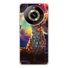 Чехлы с картинкой Лисички для Realme 11 Pro 5G (VPrint) (Лисица в космосе)