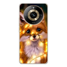 Чехлы с картинкой Лисички для Realme 11 Pro 5G (VPrint) (Лисичка в гирляндах)