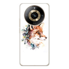 Чехлы с картинкой Лисички для Realme 11 Pro 5G (VPrint) (Лисичка в цветочках)