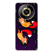 Чехлы с картинкой Лисички для Realme 11 Pro 5G (VPrint) (Лисички космонавты)