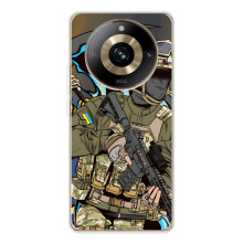 Чехлы с картинкой ЗСУ для Realme 11 Pro 5G (AlphaPrint) (Воин ВСУ)