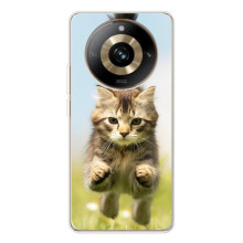 Чехлы с Котиками для Realme 11 Pro 5G (VPrint) (Прыжок кота)