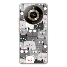 Чехлы с Котиками для Realme 11 Pro 5G (VPrint) (Рисованные котики)