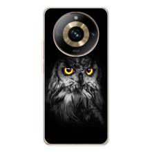 Чехлы с принтом СОВЫ для Realme 11 Pro 5G – Сова на чёрном